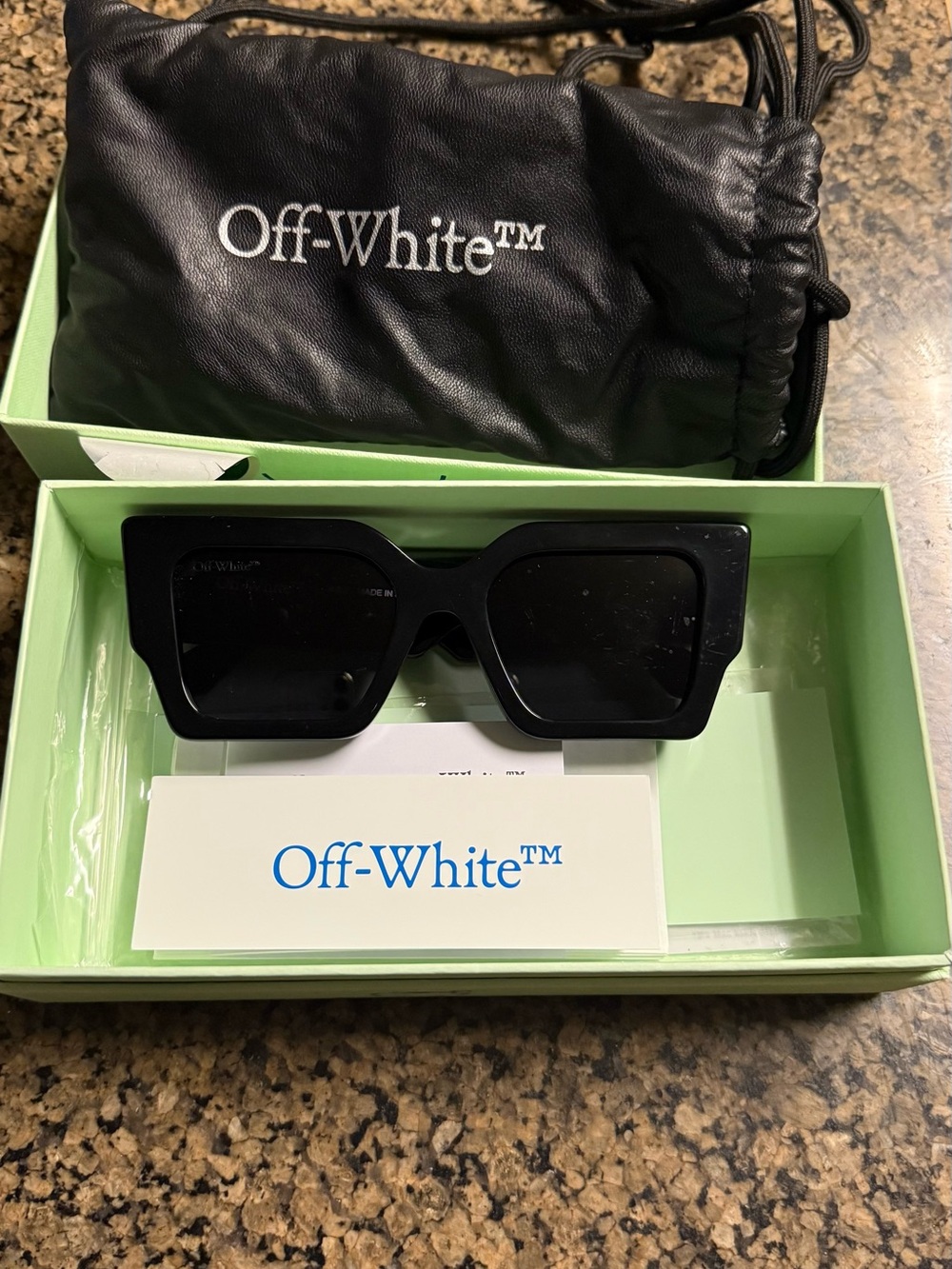 Off-White Black Oversized Square Sunglasses